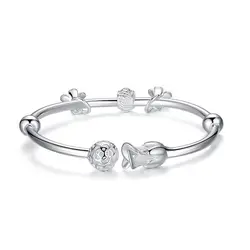 Индивидуальные узел начальный браслеты браслет любовь для женщин Jewelry Pulseiras напульсник Ley 925 Mujer Armbanden