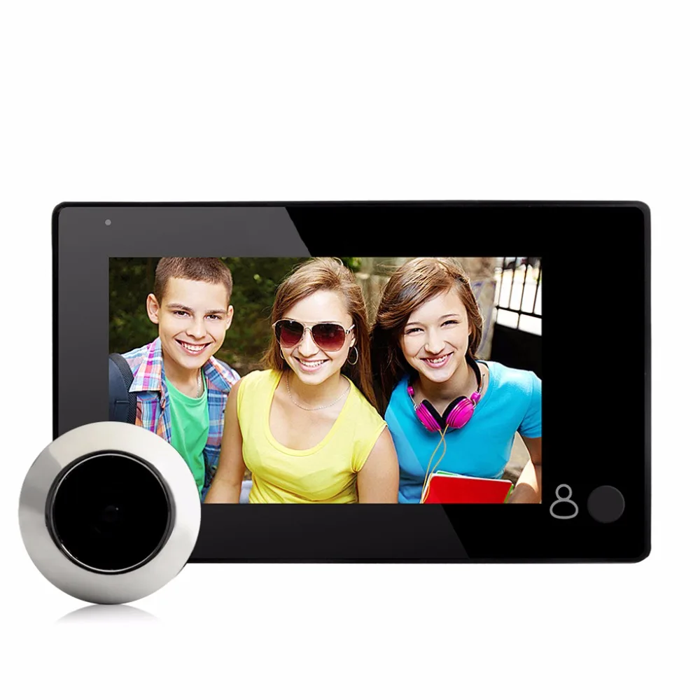 Danmini брендовый дверной звонок Новый 2.0MP HD цифровой глазок 4 3 дюймов TFT Экран ИК