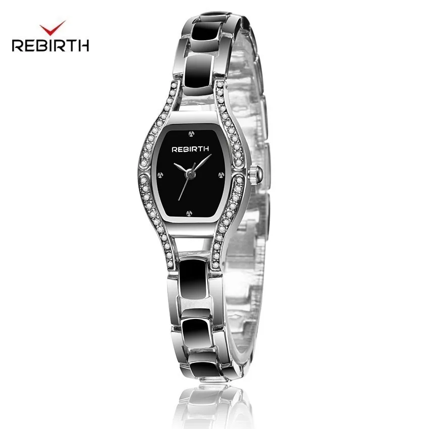 

Watch Women Wrist Rhinestones Clock Fashion Luxury Rectangle Quartz Wrist Watches For Women Rebirth Reloj Mujer Acero Inoxidable