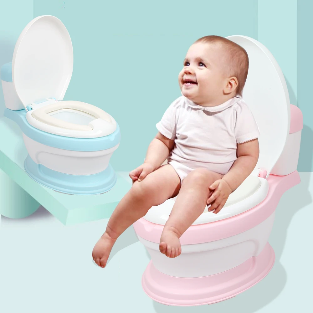 

Children Simulation Mini Toilet Infant Pony Bucket Potty Seat Portable Toilet Training Urinal Potties Ergonomic Backrest Design