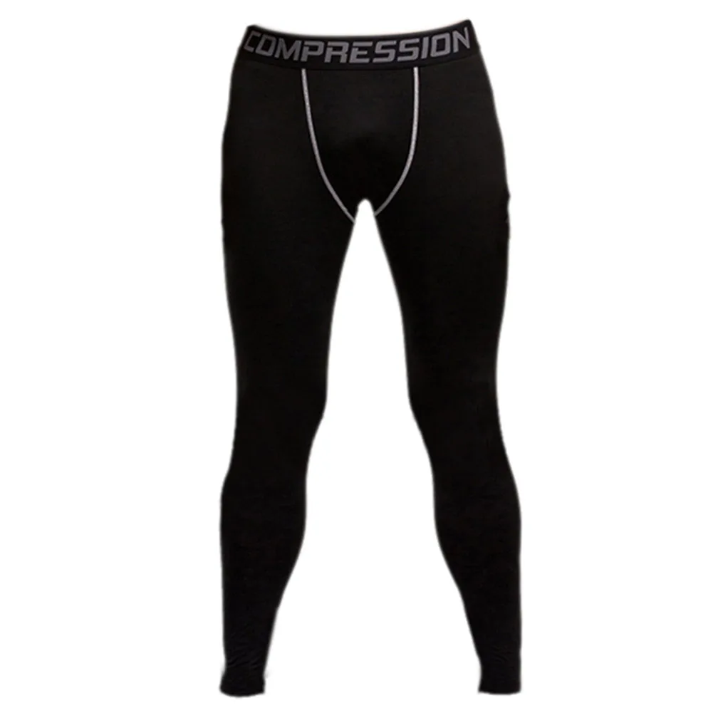 

Men Compression Long Pants Running Base Layers Skins Tights Army Camouflage Soccer Joggers Trousers(Black white line M)