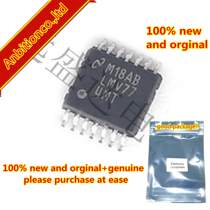 

10pcs 100% new and orginal LMV774MTX TSSOP14 Single/Dual/Quad, Low Offset, Low Noise, RRO Operational Amplifiers in stock