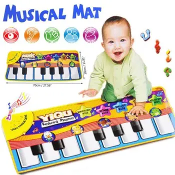 

Unisex Novelty Funny Cloth Comfortable New Musical Music Kid Piano Play Baby Mat Animal Educational Soft Kick Toy Gift