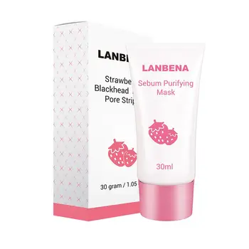 

LANBENA Strawberry Blackhead Remover Nose Mask Mud Pore Strip Black Mask Peel off Mask Acne Treatment Nose Peel Mask Skin Care