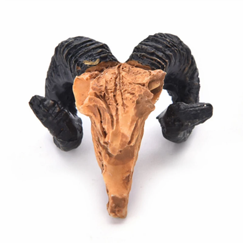 Смола череп аквариума украшение экзотический аквариум череп орнамент аквариум носорог Ландшафтный животные пещера украшение
