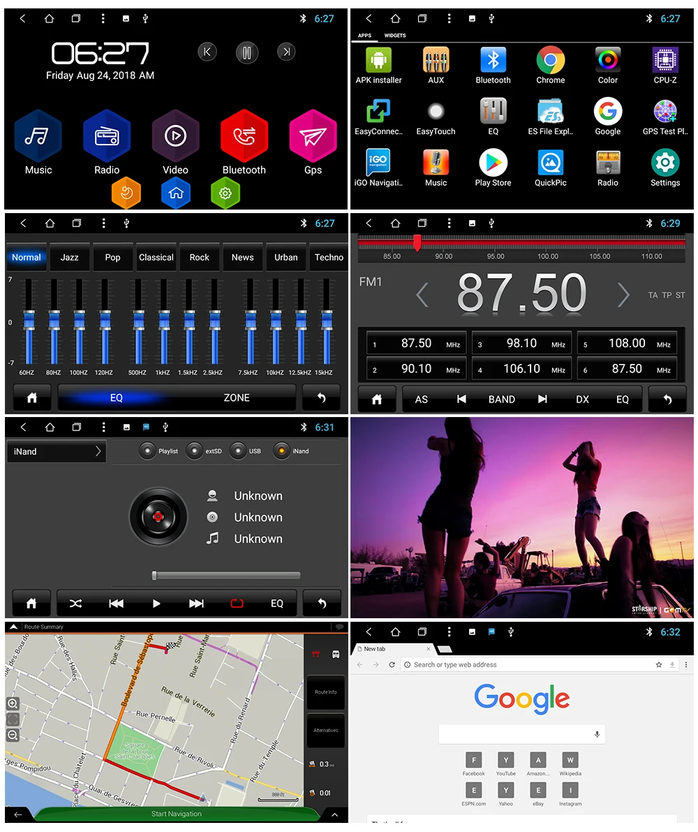 Восьмиядерный 1024*600 Android 8 1 автомобильный DVD GPS навигационный плеер Deckless стерео для