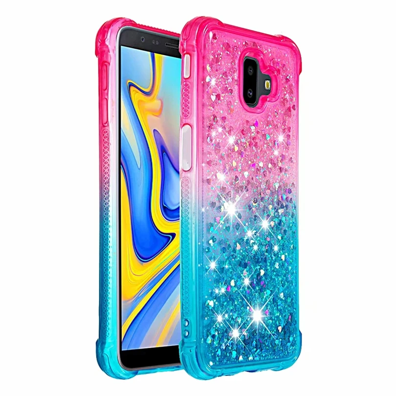 Case Gradient Quicksand TPU Bumper Cover For Samsung J6 J4 Plus A9 A7 2018 Shockproof Cases Galaxy A10 M10 M20 DYee |