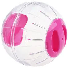 Пластиковые для хомяка, тренировочный мяч, Песчанка, игрушка, прозрачный розовый, 12 см