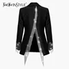 Flash Sale Tassel-Coats TWOTWINSTYLE Long-Sleeve Female Backless Irregular Chains Button qVKlgREw