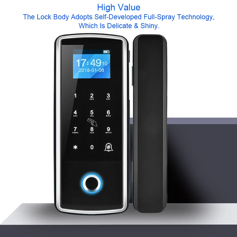 OULET Glass Lock Smart Lock Fingerprint Door Lock Card Password For Home Office Security Electric Intelligent Digital Door Lock 