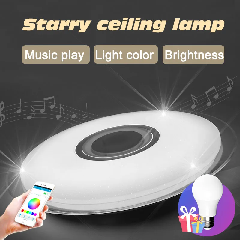 

ceiling light plafonnier led luminarias luminaire de teto para sala janta Bluetooth music modern living room bedroom fixtures