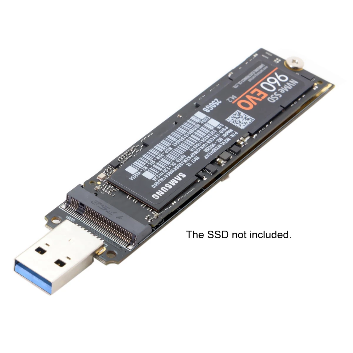 Nvme к Usb адаптеру, 10 Гбит/с Usb3.1 Gen 2 M.2 Pcie Ssd к type-A карте(не требуется кабель), Usb к M2 твердотельный накопитель(ключ M