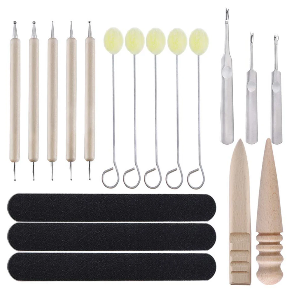 

Leather Craft Tools Two Wooden Burnisher,Five Wool Daubers,One Wooden Glue Stick Kit,Three Groovers,Three Nail Files for Makin
