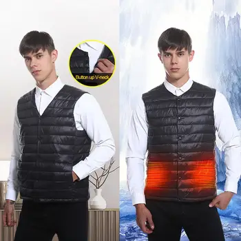 

Smart Heater Hunting Vest Heated Jacket Heating Winter Clothes Men Thermal Outdoor Sleeveless Vest Hiking Climbing Fishing