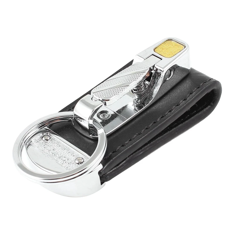 

BAZO stainless steel metal belt carabiner artificial leather key ring key pendant