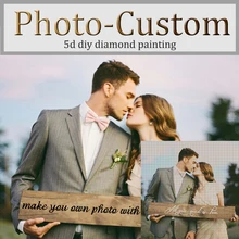 Фото на заказ Алмазная вышивка сделать свой собственный 5D DIY Алмазная Картина Вышивка крестом полный квадратный Дырокол Стразовая вышивка Декор