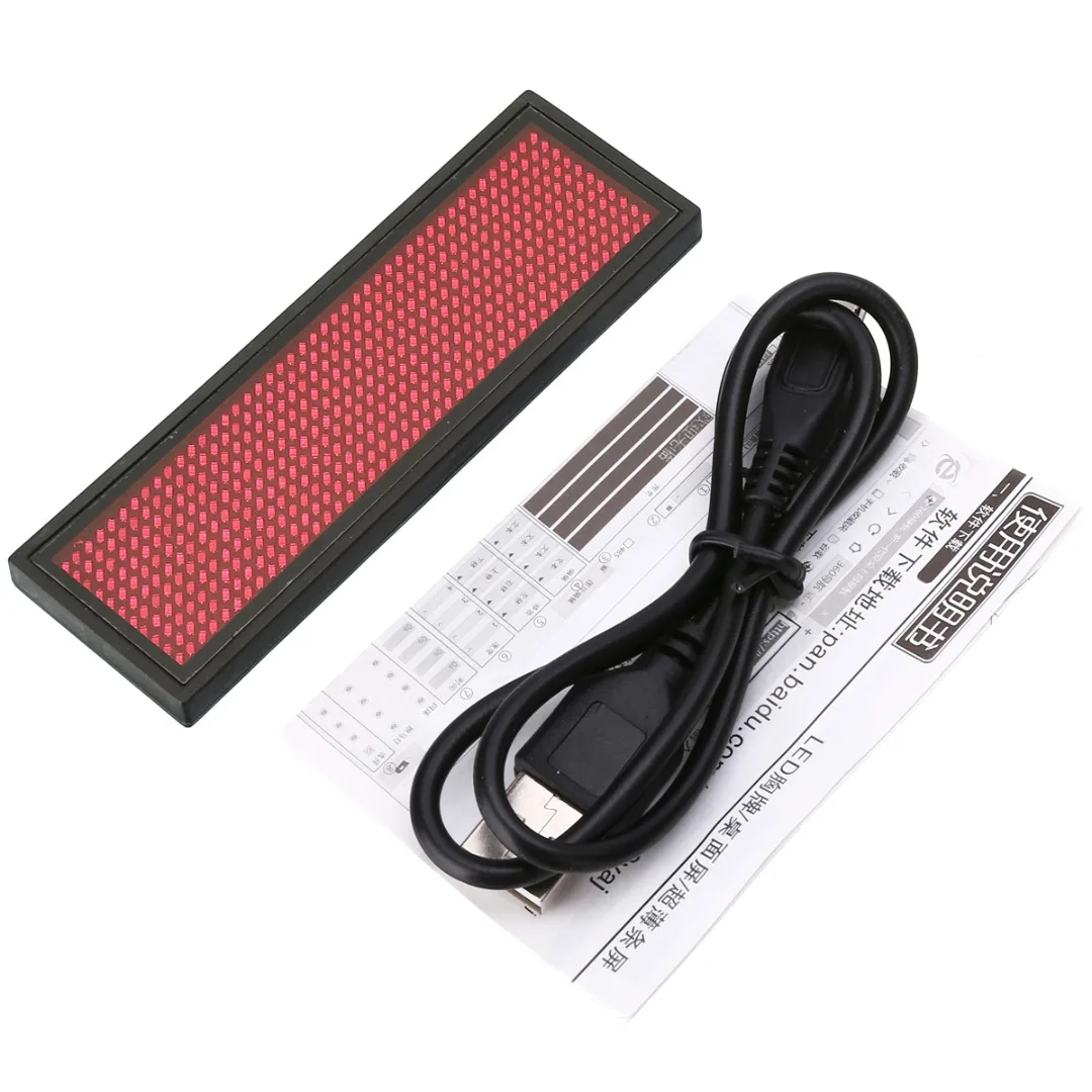 

New LED Digital Name Message Tag Programmable Rechargeable Scrolling Name Badge Sign Red/Green/Blue/White LED Bar Light