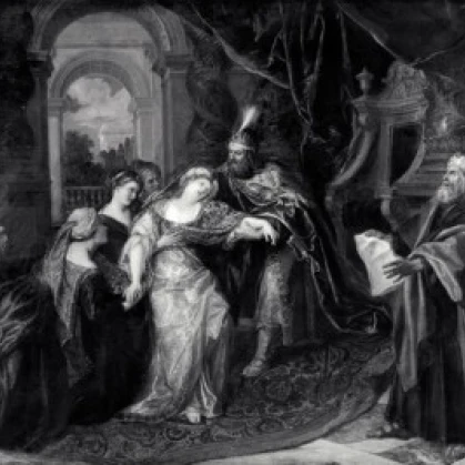 Esther Before King Ahasverus by Antoine Coypel иллюстрация (1661-1722) печать плакатов (24x36) | Дом и сад