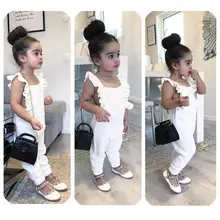 Pudcoco/комбинезоны для девочек; От 1 до 6 лет Комбинезон для маленьких девочек; комбинезон для подвижных игр; Повседневная летняя одежда