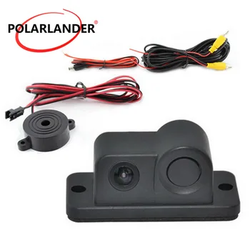 

New 2 in 1 Sound Alarm Car Reverse Video Parking Sensor Radar System Rear View reverse rear Camera 170 degree wide angle