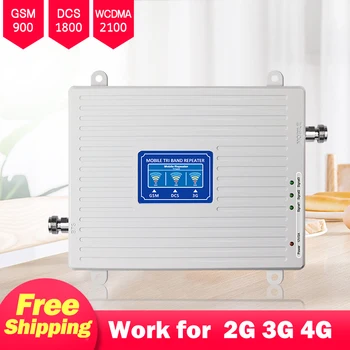 

2g 3g 4g Signal Booster Cellular signal Amplifier GSM Repeater 900 LTE 1800 UMTS 2100 Mobile Cell Phone Cellular Booster TriBand