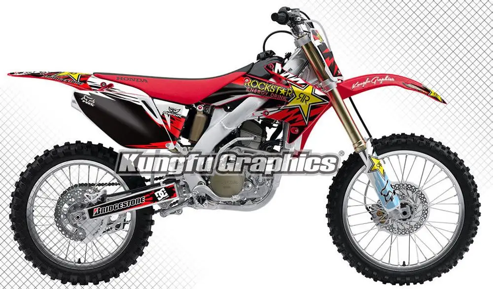 Honda CRF 250 Custom Number Plate graphics 2006-2007 stickers decals