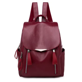 

2019 Women Leather Backpacks High Quality Preppy Style School Backpack For Girls Large Capacity Travel Bagpack Female Mochilas