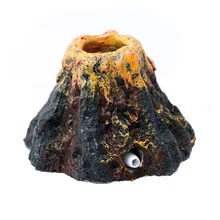 Volcano Shape Aquarium Fish Tank Decor Oxygen Pump Air Bubble Stone Air Pump Drive Fish Tank Toy Aquarium Ornament Decoration aquarium air pump flexible bubble wand tube 120cm