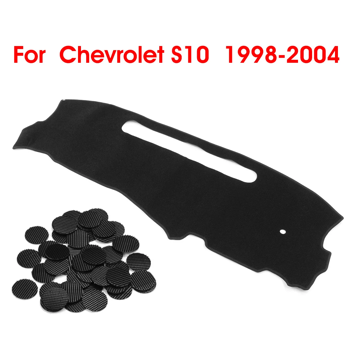 Черный автомобильный коврик для приборной панели, коврик для приборной панели, солнцезащитный козырек для Chevrolet S10 1998-2004