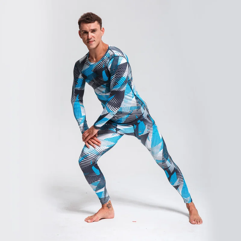 

Camouflage Cycling Tracksuit Set Cycling Base Layer Men Sport Thermal Underwear Quick-drying Fitness Training Suit Running Set