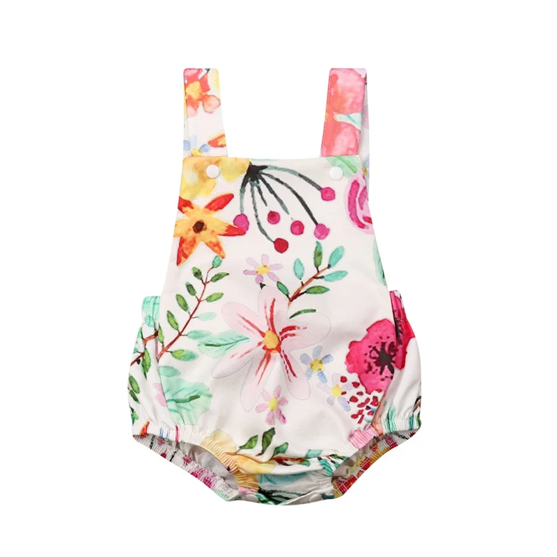 

Baby Girl Bodysuit New In Fashion Cute Lovely Newborn Baby Girls Bib Sling Jumpsuit Outfits Sunsuit Cloth Summer Wear 2PCS Suit