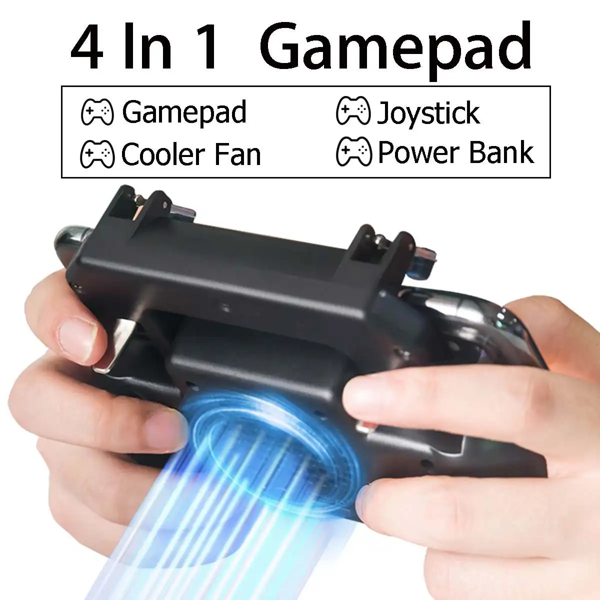 

GamePad Joystick For PUBG Mobile Controller Cooler Cooling Fan L1 R1 Shooter Trigger Fires Button with 2000/4000mAh Power Bank