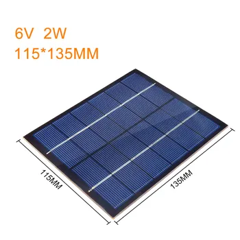 

Xinpuguang Solar Panel 2W 3W 5W 115*135MM DIY Mini Polysilicon Module for Kit Battery Toy Pump Motor Outdoor Power Charger