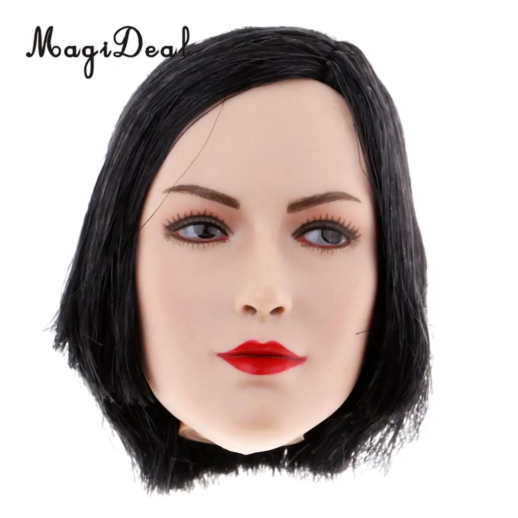 

1:6 Female Doll Body Head Sculpture Sculpt Model for 12'' Dragon Phicen Kumik Action Figure Accs