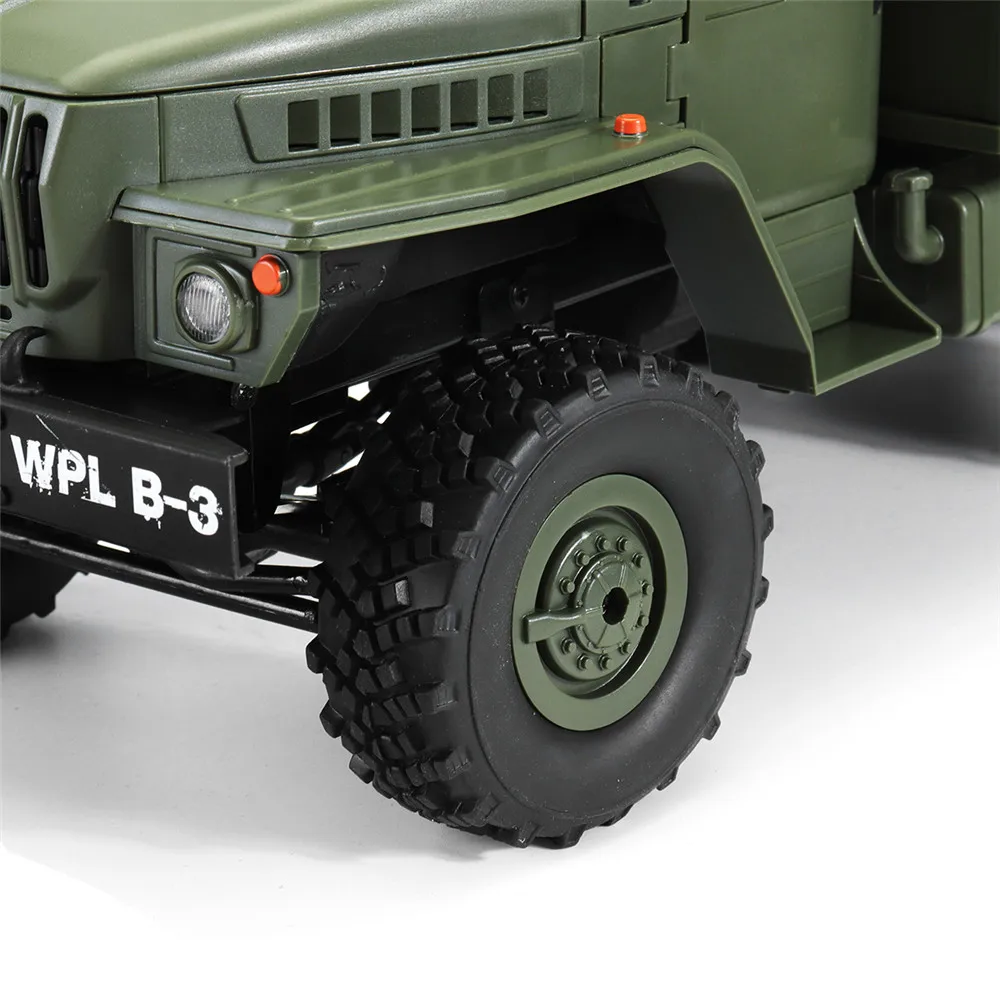 Высокое качество WPL B36 Урал 1/16 2,4G 6WD Rc автомобиль военный грузовик Рок Гусеничный Коммуникационный автомобиль RTR игрушка Зеленый