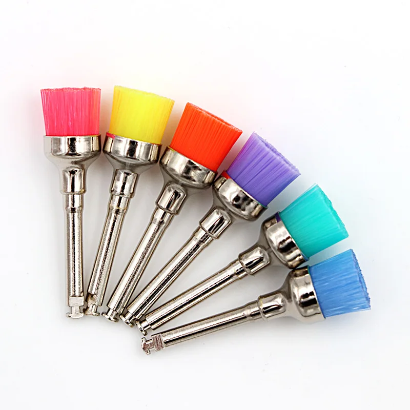 

50pcs/bag Dental Lab Nylon Small Latch/Taper Polishing Polisher Prophylaxis Soft Brushes Dentist Products 2 Brush Head choose