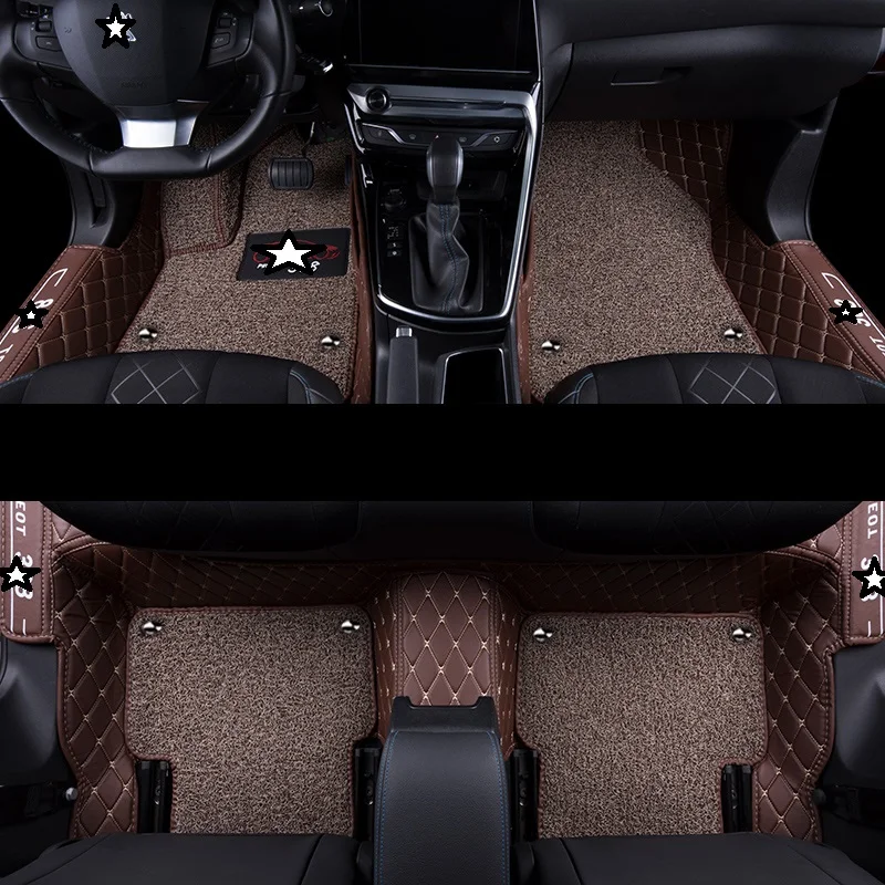 

Accessories Mouldings Auto Interior Styling Automovil Modification Modified Decoration Carpet Car Floor Mats FOR Peugeot 308