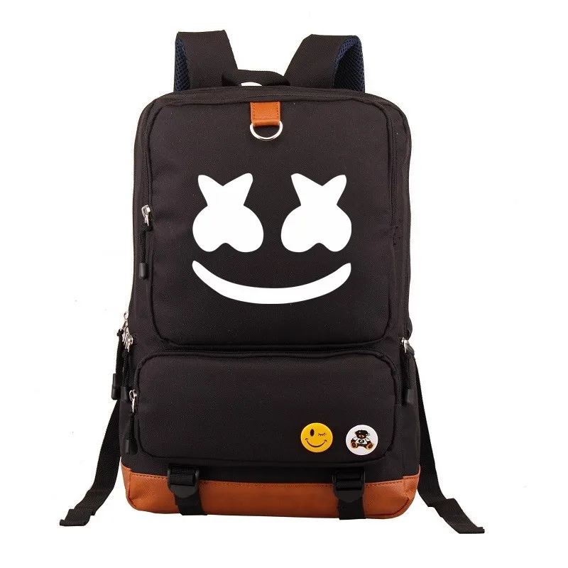 

hot dj Cosplay Backpack DJ Marshmello Oxford Cloth Bag Unisex Schoolbag Daily Ruckpack Student Satchel Anime Halloween Cos