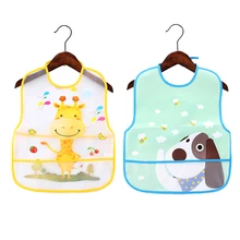 ЕВА Милый Мультфильм Животные водонепроницаемые детские нагрудники красочные детские нагрудники Детский фартук Без Рукавов кормления нагрудники
