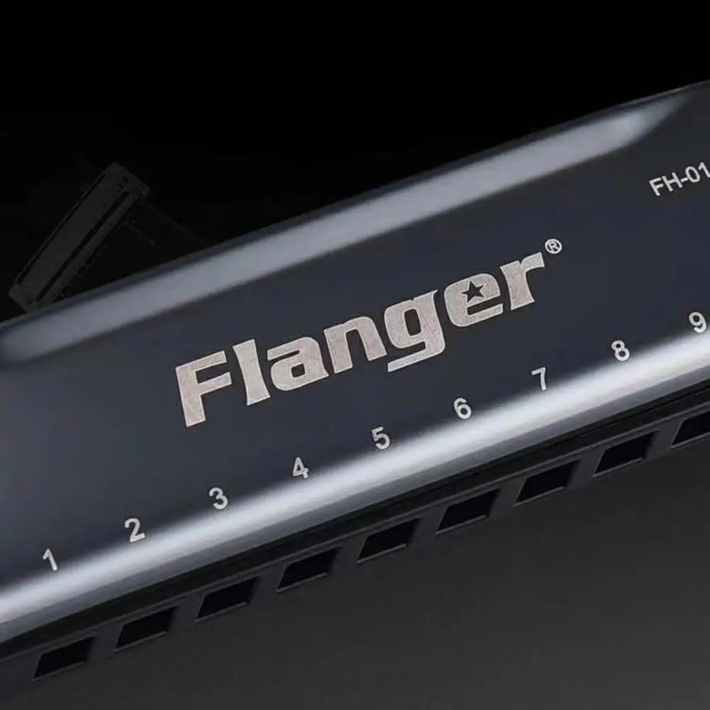 Flanger 10 hole 20 c Tone Diatonic Blue Harmonica Стандартный ключ для рта с чехлом начинающих
