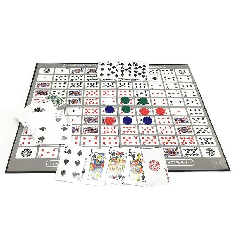 

High-grade And Durable Portable Table Game Pattern Big Chess Board Game English And Arabic Sequence Game Chess Family Game Toy
