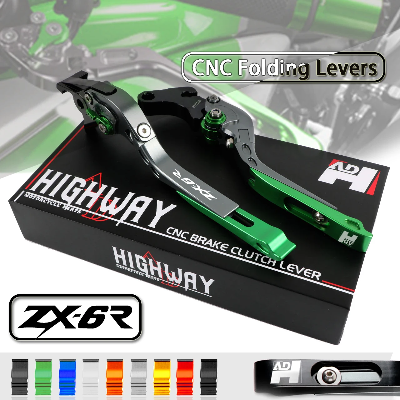 ADHIGHWAY Motorcycle Folding Extendable Adjustable CNC Brake Clutch Levers Lever Fit For