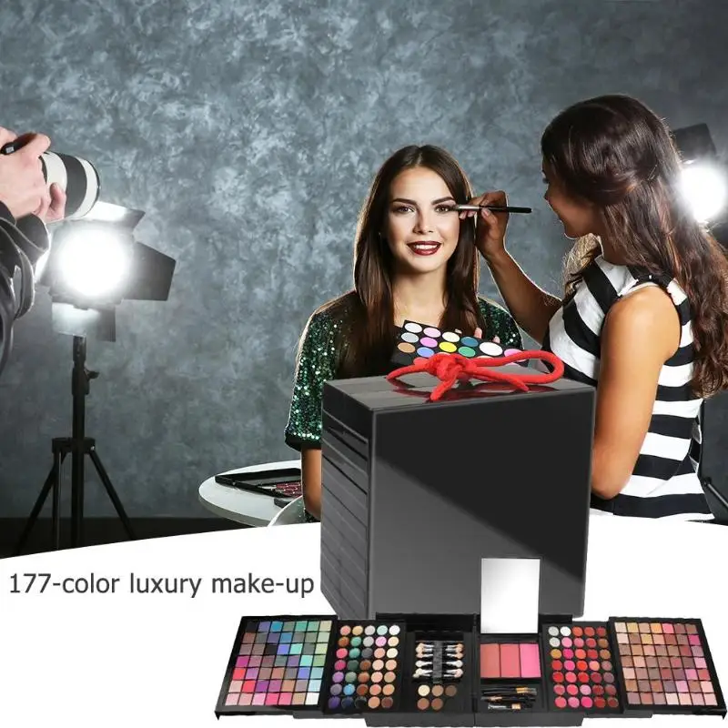 

Professional 177 Colors Eye Shadow Palette Cosmetics Powder Blush Eyebrow Foundation Matte Makeup Kit de Maquiagem Cosmetics