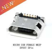20 шт. Micro USB MK5P 5pin гнездовой разъем G19 Micro usb зарядный разъем прямой