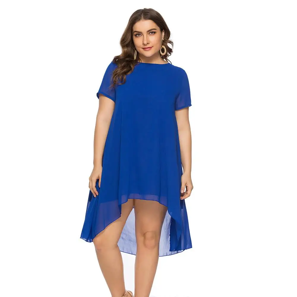 Plus size casual summer dresses with sleeves for women
