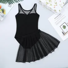 Tiaobug теплые колготки для девочек балетное платье-пачка танцевальное трико с Юбка из сетчатой ткани для детей платье, гимнастический купальник для выступлений для детей вечерние танцевальный костюм комплект