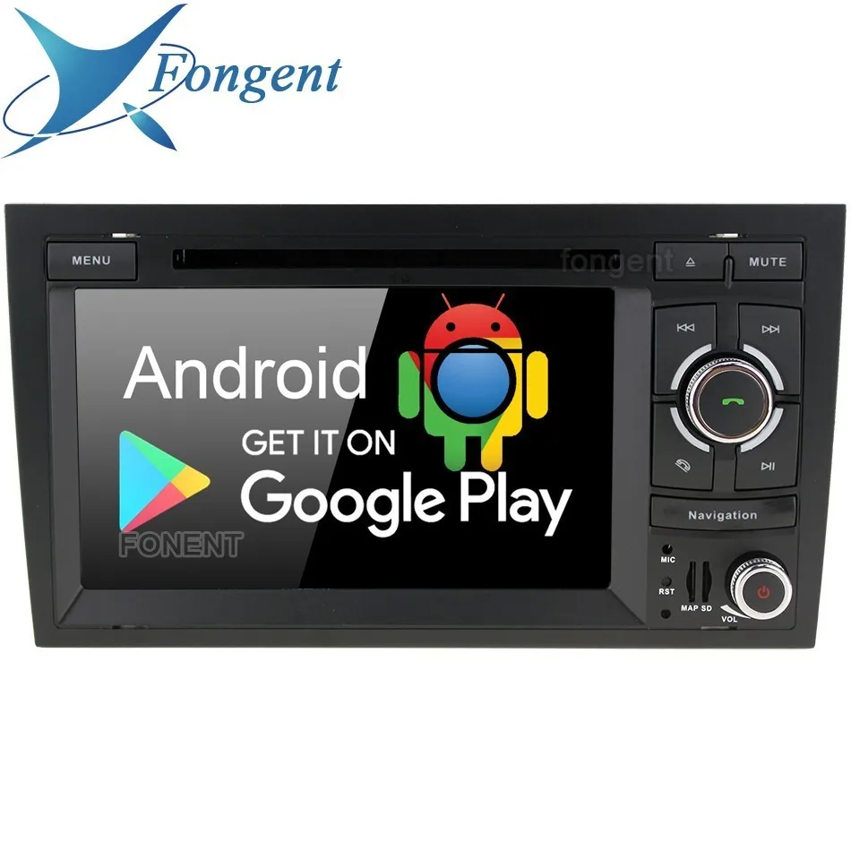 Top Android 9.0 Headunit Stereo Multimedia DVD Player For Audi A4 2002 2003 2004 2005 2006 2007 Car S4 RS4 8E 8F B9 B7 RNS-E Radio 0