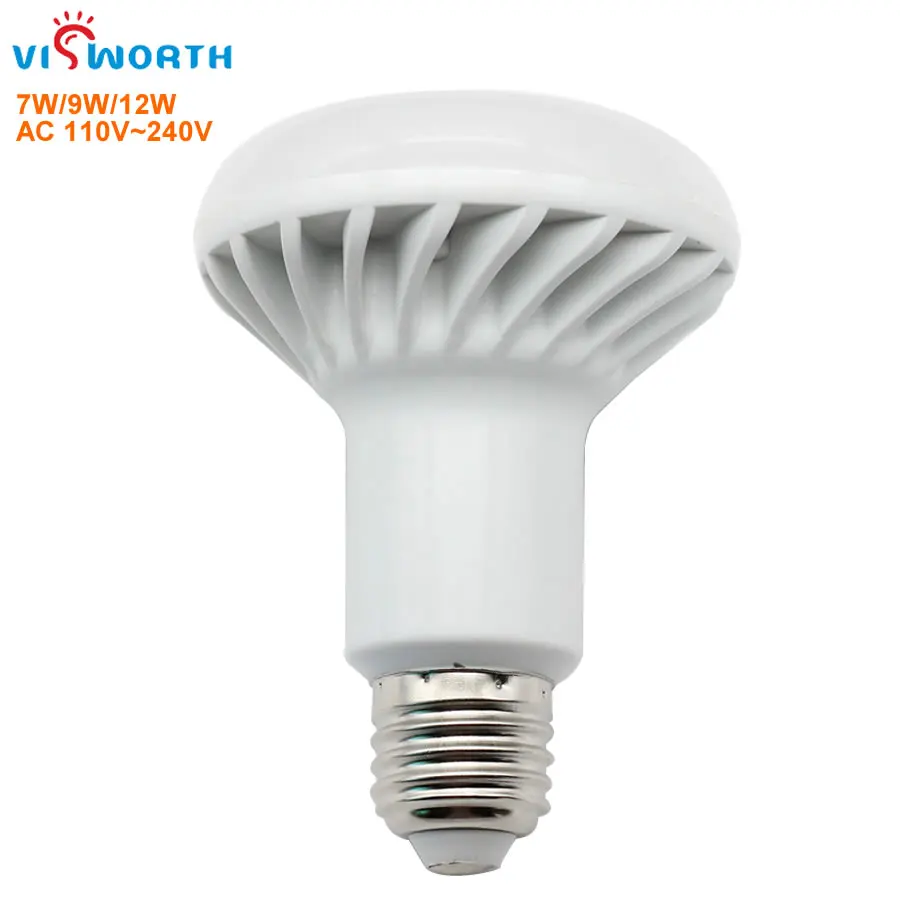 Светодиодная лампа высокой яркости R80 E27 7 Вт 9 12 светодиодные лампы SMD2835 25 шт. SMD5730 24