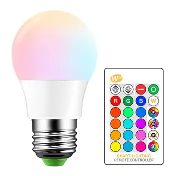 

5w/10w/15w Colorful LED Remote Control Bulb Household Color Bulb Light Reversible Home Bedroom Lighting Bulb E27
