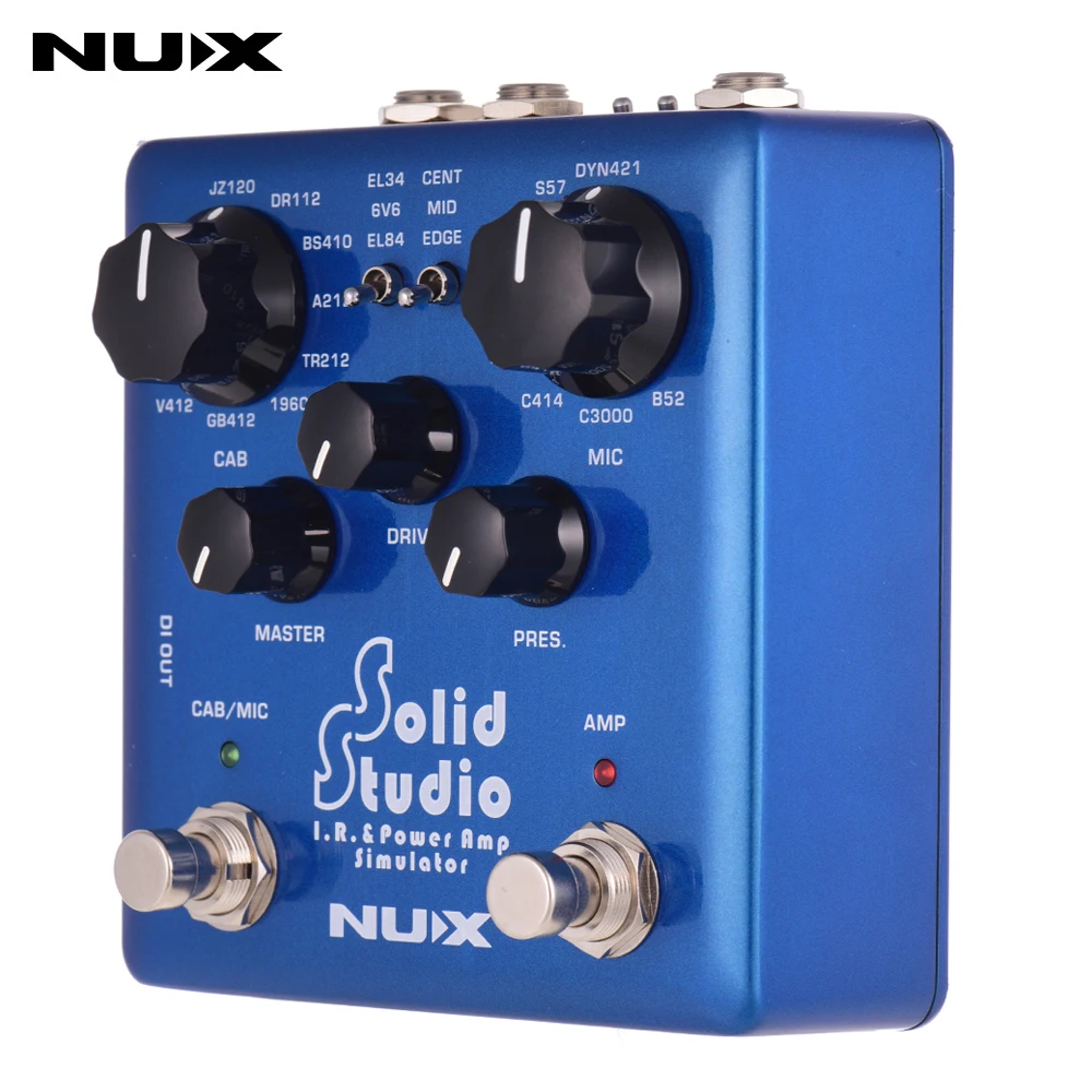 NUX Solid Studio IR & Power Amp Simulator Guitar Effect Dual Footswitch
